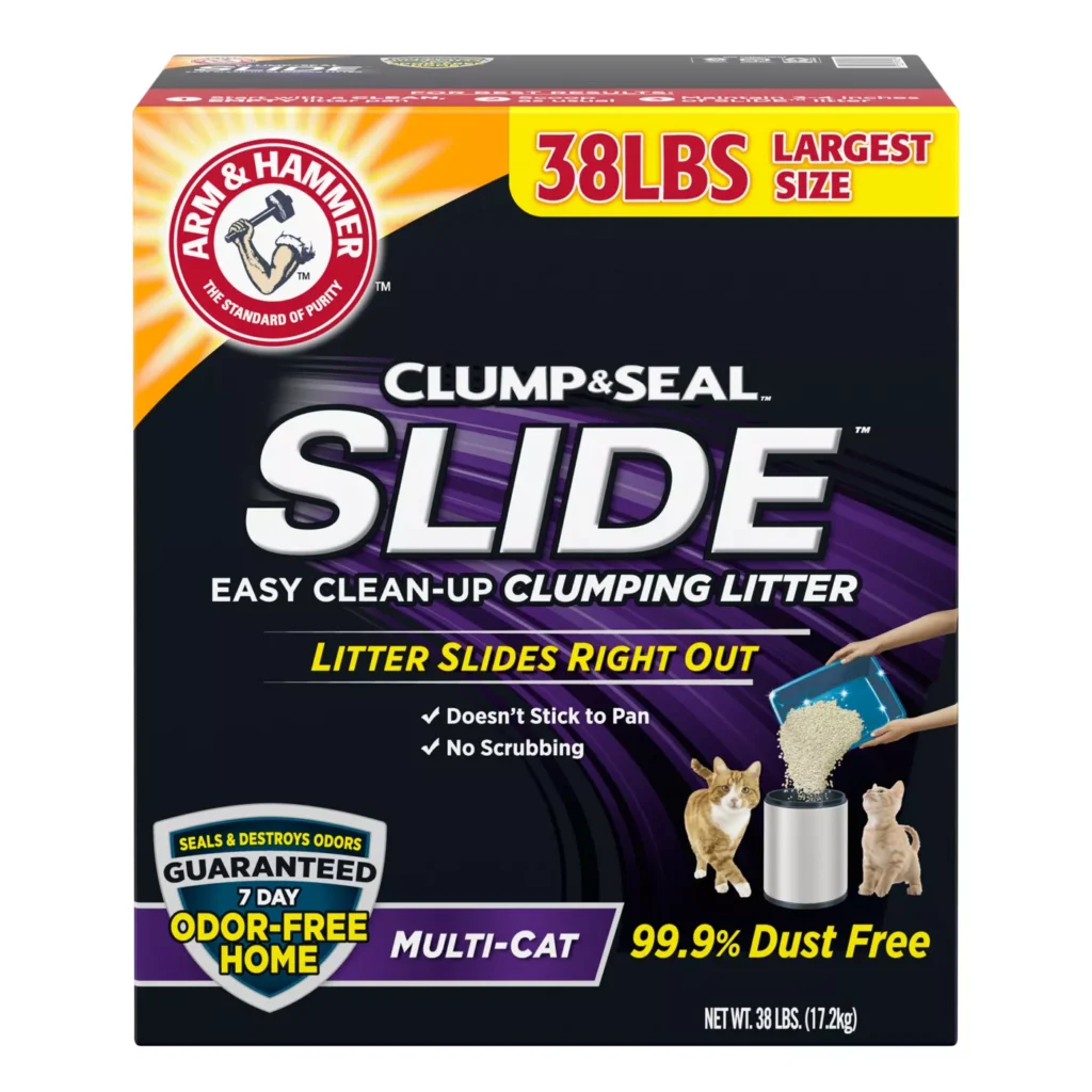 Arm & Hammer™ Clump & Seal Slide Clumping Multi-Cat Clay Cat Litter