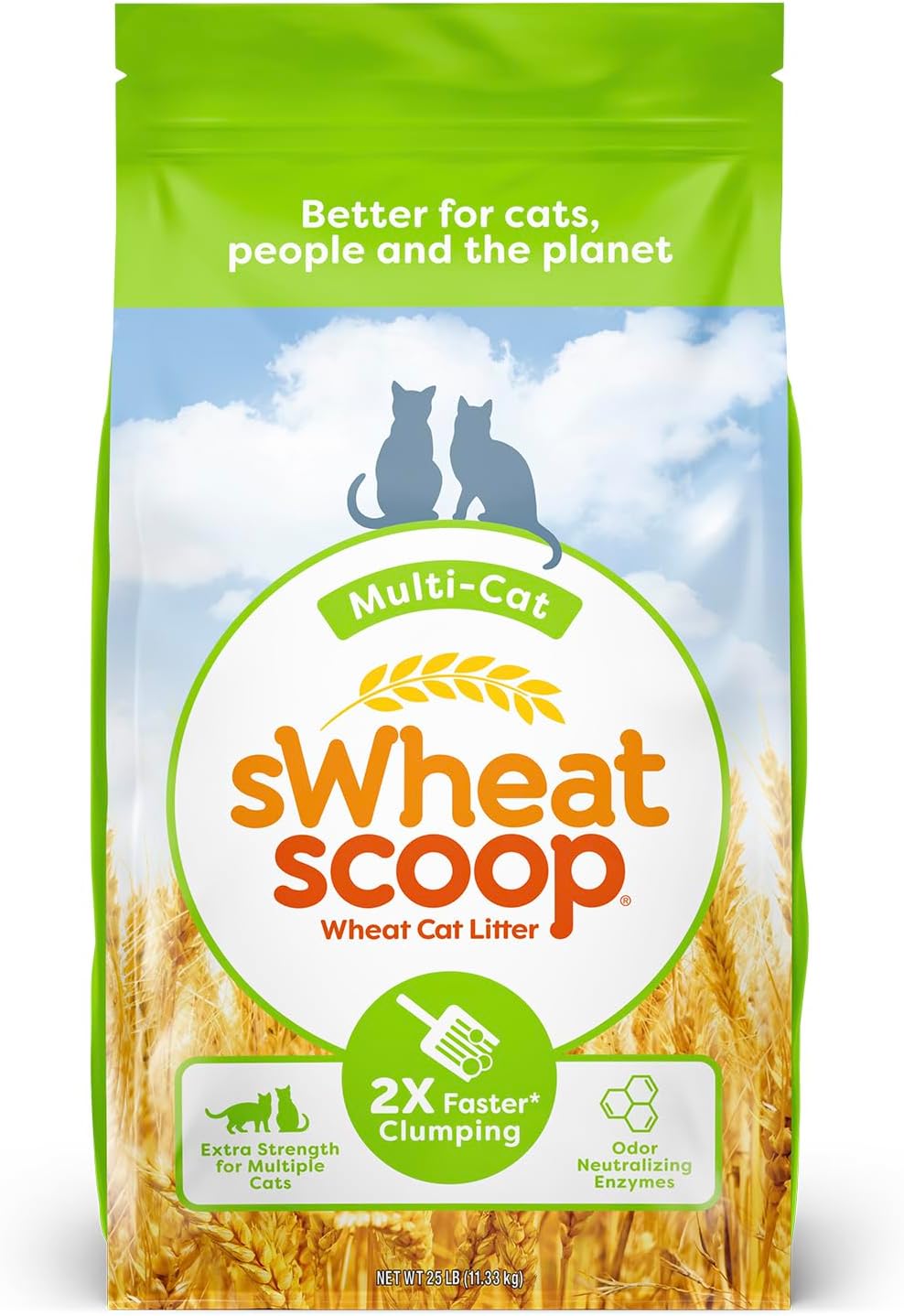 sWheat Natural Wheat Multi-Cat Litter