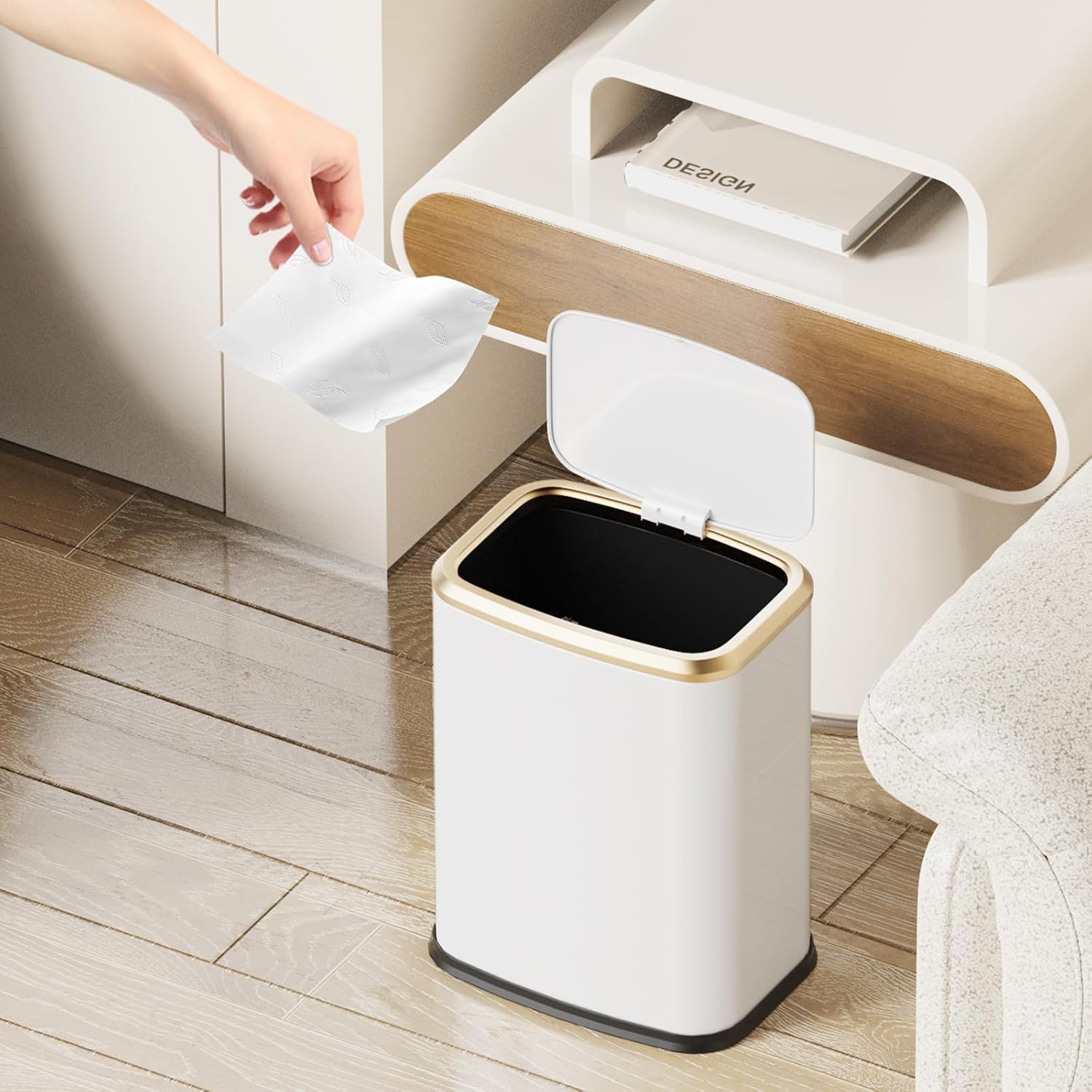 KHMMGK 2.1 Gallon Bathroom Trash Can