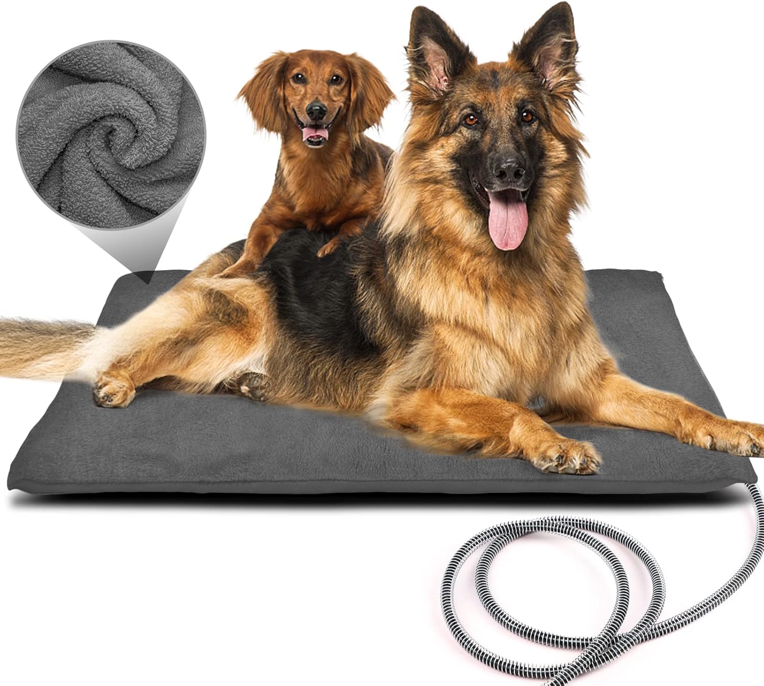PETNF Outdoor Heated Pet Bed with Waterproof Cover