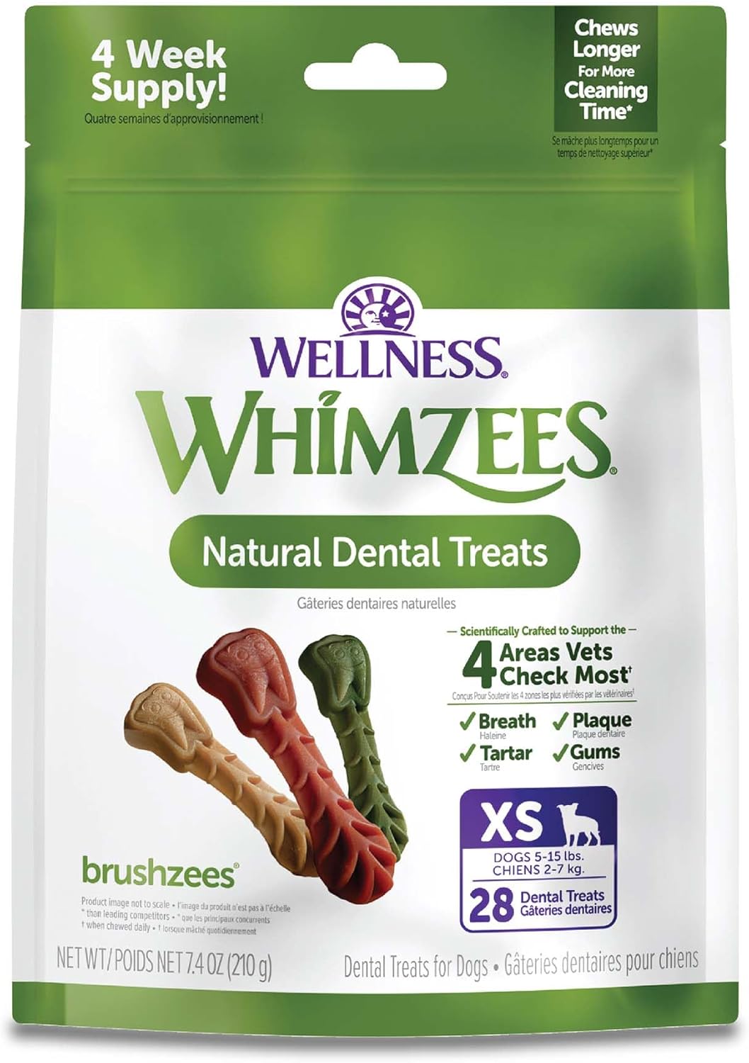 WHIMZEES Wellness Daily Brushzees Dog Dental Treats