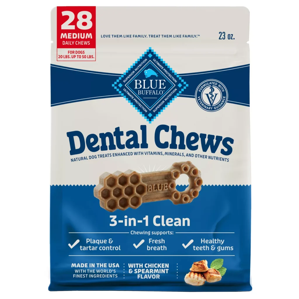 Best For Picky Eaters: Blue Buffalo Chicken & Spearmint Dental Chews